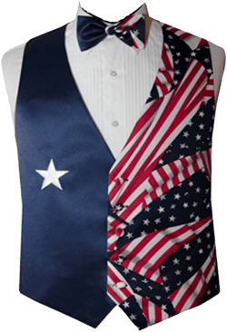 Patriotic Tuxedo Vest and Bow Tie