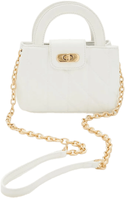 Quilted Faux Leather Crossbody Bag