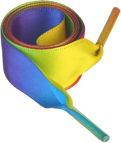 INSPIRE CHIC Extra Wide Satin Ribbon Flat Gradient Shoelaces Multi Green 80cm/31.5"