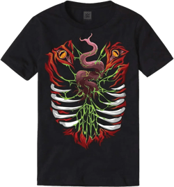 Mateen1-WM159 Finn Bálor 'The Demon King' 'Heart' T-Shirt - Bold Graphic Tee Featuring the Iconic WWE Superstar's Demon Persona