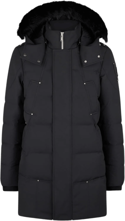 Moose Knuckles Men's Cloud Shearling Parka Black W/Black Sherling Small