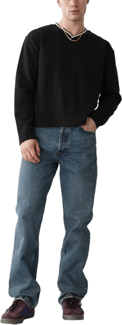 Dr Denim Dash regular fit straight leg jeans in canyon mid vintage midwash blue