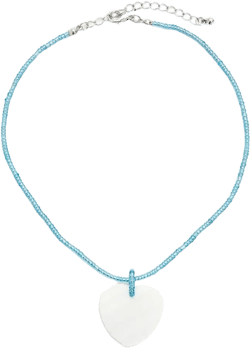 Beaded Heart Pendant Necklace