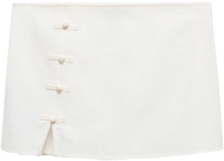 Mini-skirt with decorative buttons