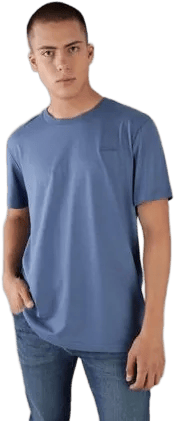 Calvin Klein BLUE Men's Embroidered Logo T-Shirt, US 8