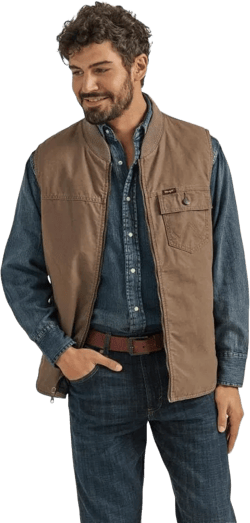 Wrangler Men's Quilted Lined Rancher Vest