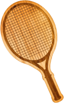 Slickblue Pine Wood Tennis Racket Serving Board, 18"x9", Unique Gift for Tennis Lovers & Sports Enthusiasts