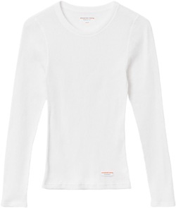 Long-sleeve Tee In Ribbed Cotton Jersey