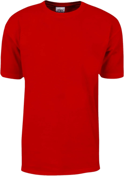 Shaka Wear Men's T Shirt – Max Heavyweight Cotton Short Sleeve Crew Neck Plain Tee Top Tshirts Regular Big Tall Size S-7XL Large Red