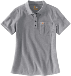 Carhartt Women's 104229 Women's Contractor's Work Pocket Polo X-Large Heather Grey