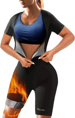 Sauna Suit For Women Weight Loss Workout Sweat Vest Waist Trainer Plus Size Shirt Gym Slimming Shapewear Full Body Medium