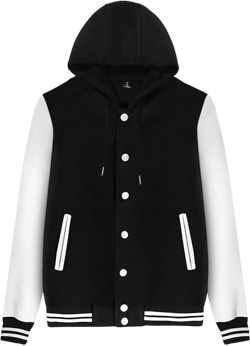 babyhealthy Women's Varsity Baseball Jacket Casual Letterman Bomber Jacket Hood Windbreaker Lightweight Jacket Coat