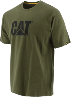 Caterpillar Men's Cat Iconic Logo Premium Ringspun Combed Cotton Tee