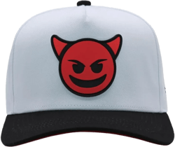 Hats White Devil Hat - Snapback Cap, Baseball Hat for Men & Women, Adjustable Gorra