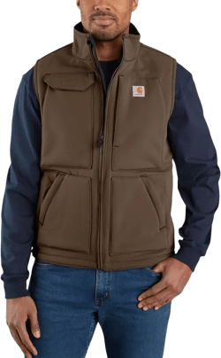 Carhartt Men's Super Dux Relaxed Fit Sherpa-Lined Vest Coffee X-Large Tall