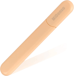 Premium Particular Glass Nail File with Case MiDenso Both Sided Filer Crystal Beauty Nail File Salon Nail Shine Top Christmas Stocking Superior Quality Gift Idea for Women,Beeswax Pink inch Beeswax Pink