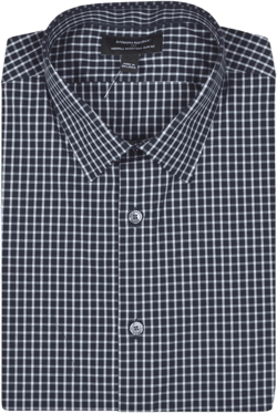 Banana Republic Mens 889942 Slim Fit Cotton Blend Non Iron Button Down Dress Shirt,, White/Grey Geometric