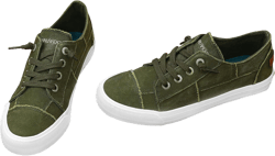 JENN ARDOR Womens Slip On Sneakers Low Tops Canvas Shoes for Women Casual Tennis Shoes Play Sneakers Fashion Shoes 6 Olive Green