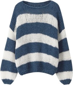 Women Y2K Striped Sweater 90s Vintage Aesthetic Long Sleeve V-Neck Knit Pullover Jumper Loose Fall Sweatshirt