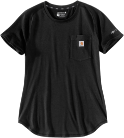 Carhartt Women's 105415 Women's Force® Relaxed Fit Midweight T-Shirt 3X Black