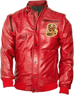 Mens Faux Leather jacket- Mens Biker Style Red Leather Jacket 4X-Large Red