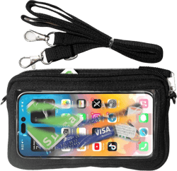 DQL Lightweight Cross Body iPhone Case Holder for Women -Phone case with Lanyard Clear Cell Phone Crossbody Bags/Purse/Wallet for Concert Football Games Sports Stadium Events
