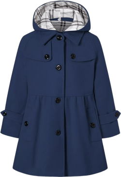 Betusline Girls' Dress Coat, Kids Hoodie Wool Blend Coats Fall Winter Outerwear Peacoat,2-14 Years 2-3T 3# Navy Blue
