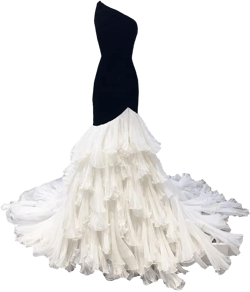 One Shoulder Mermaid Velvet Ruffled Evening Prom Dresses for Wedding Party Women Backless 2025 Black/White 14