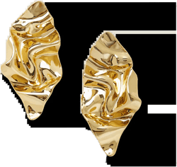 Crumpled Gold Earrings