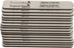 Tropical Shine Zebra Nail File 180/180 Grit (Fifty Pack) 50 Count (Pack of 1)