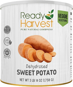 Ready Harvest Dehydrated Food - Sweet Potatoes | Emergency Food | Pantry Staples | #10 Can | 25-Year Shelf Life | Cans Filled to the Top