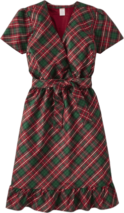 Gymboree Women's Tie Front Wrap Dresses Large Red Christmas