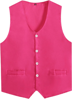 Kid Girls Boys Vest Solid Color Volunteer Activity Waistcoat Irregular Hem Volunteers Activities Uniform 5-6 Years Hot Pink