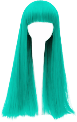 C-ZOFEK Women's Long Straight Green Wig Halloween Anime Cosplay Party Hair (Green)