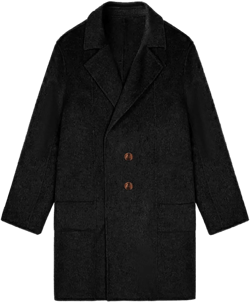 Women's Winter Thick Wool Blend Coat Lapel Double Breasted Office Work Long Pea Coat Overcoat Mid-Long Trench Coats