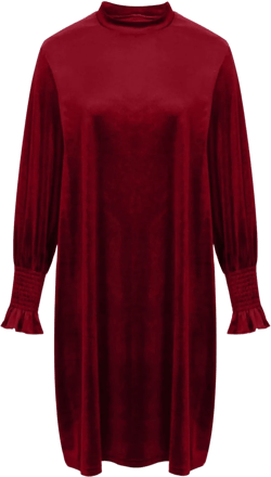 Women Velvet Dress Long Sleeve Casual Mini Dress Plus Size Mock Neck Shirts Loose Pullover Dressy Tops Vintage Dresses 4X-Large Wine