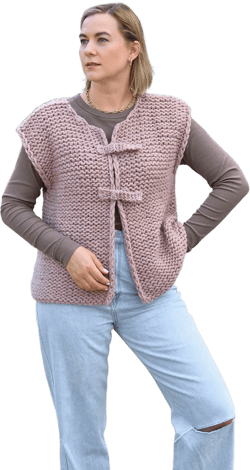 Hand knitted oversized wool sweater vest for women and men, trendy unisex chunky sleeveless pullover, cozy gilet, sustainable fall clothing