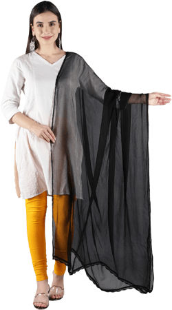 Women&#39;s Embroidered Chiffon Dupatta Scarf Stole Wrap Muqaish Embellished Traditional Ethnic Clothing accessory , customised gift for her