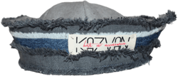 Upcycled Distressed Denim Sailor Hat | Unisex Sailor Navy Cap | Sustainable Eco Fashion