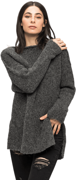 Knit sweater women , Oversized Alpaca  wool sweater dress , Split sides  sweater | Roseuniquestyle
