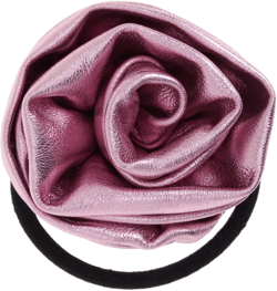 Sandy Liang Corsage Metallic Leather Ponytail Holder