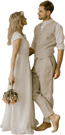 Beach Wedding Suit (Set of 2), Linen Groom Set, Pants Vest Set, Waistcoat Trousers Set, Wedding Men&#39;s Attire, Linen Clothes For Men.