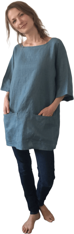 Blue Green Linen Tunic, Linen Tunic, Women Tunic, Summer Tunic, Loose Linen Tunic, Tunic Top, Womens Tunic, Linen Tunics Plus Size, Tunic