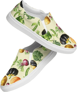 Cute Vegetable Women’s slip-on canvas shoes,Plant Lover Gift,Vegetarian Gift,gardening shoes,plant shoes,vegetable lover,Slip-on Summer Shoe