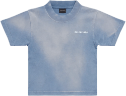 Kids - Balenciaga Back T-shirt in Blue/white