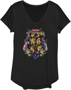 Women's Harry Potter Hogwarts Plant Crest  Graphic T-Shirt
