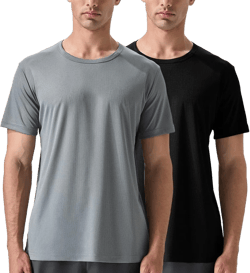 ALLTHRO Men's 2 Pack Lightweight Crew Neck Athletic Running Short Sleeve T-Shirts Breathable Gym Workout Tee Shirts for Men | Amazon.com