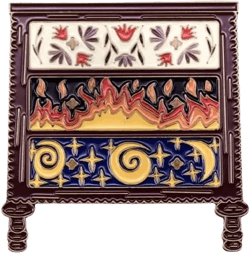 ACOTAR Feyre's Dresser Court Thorn Roses Book Fantasy Series 1.25" Enamel Pin Badge