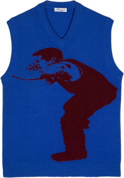 intarsia-knit vest