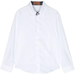 contrasting-trim cotton shirt
